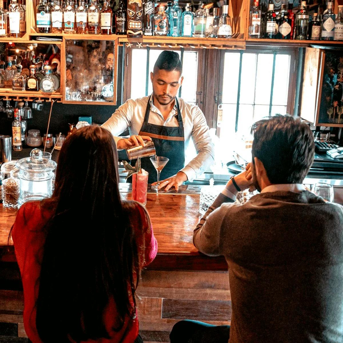 Image of a Bartender Pouring a Drink